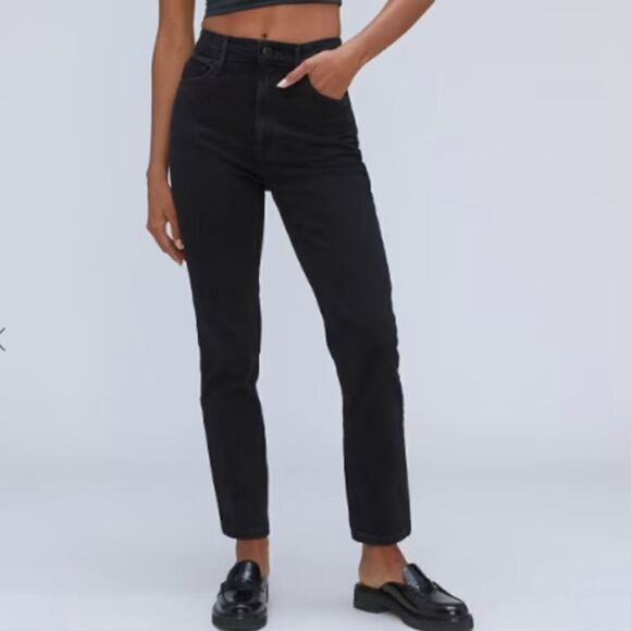 Everlane Black Slim Straight  Cigarette Ankle Jeans - Picture 1 of 10